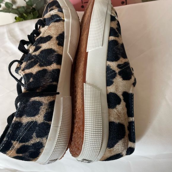 Superga Velvet Leopard Animal Print Sneaker Sz. 38 - Picture 8 of 12